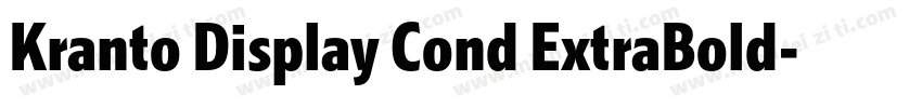 Kranto Display Cond ExtraBold字体转换